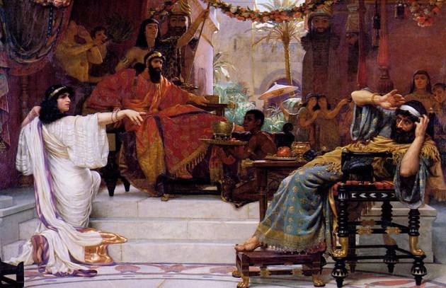 Esther Denouncing Haman, by Ernest Normand (1888)