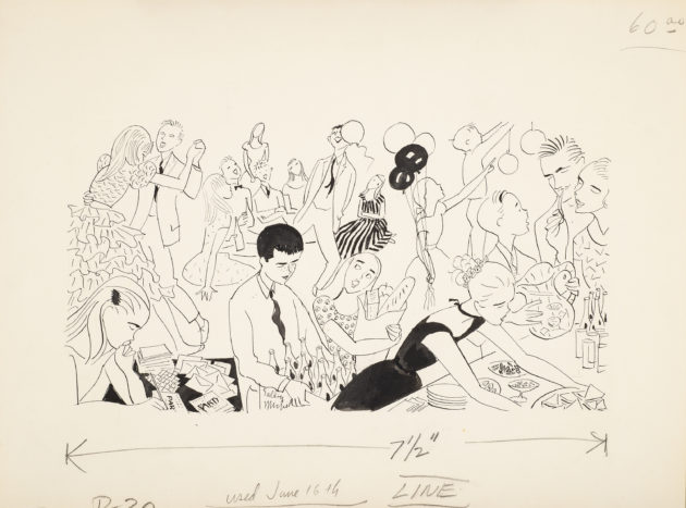 care and handling of parties june 16, 1957.ink on paper